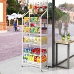 진열장 피씨방 스탠드 디피 펜트리 선반 스낵 3단-화이트