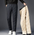 겨울 방한 패딩바지 안감양털 일복 작업복 패션팬츠 방수재질 포인트 누빔바지