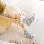 하트모양 두꺼운 따뜻한 겨울 보온 발목 수면 양말