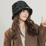 여자 겨울 버킷햇 따뜻한 뽀글이 벙거지 퍼모자 털모자