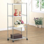 4단 철제 틈새 수납장 이동식 트롤리 모듈 선반 철제선반 조립식앵글 앵글 베란다선반 앵글선반