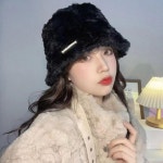 따뜻한 밍크 털모자 여자 방한 양털 벙거지 버킷햇