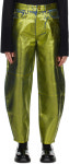 GANNI 가니 그린 스타리 데님 진 Basil J1377 068
