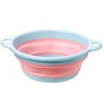 세숫대야 접이식 폴딩 빨래 세수 대야 소형핑크