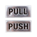 부착식 표지판 PULL PUSH 식당 출입문 사인