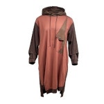 데시데 포켓자수 포인트 언발 후드 원피스 DNW404