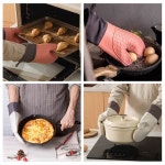 실리콘 오븐 주방 냄비 장갑 오븐용 주방용 열차단 2중 보호장갑 쿡킹 베이킹