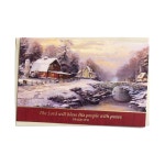 DaySpring - Thomas Kinkade - The Lord Will Bless His People - 크리스마스 박스 카드 봉투 18장 멀티 J3159