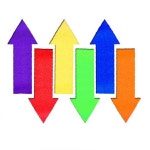 다우리 직선 화살표 마커 학교 방향 표시 마커 6개