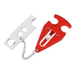 조영 휴대용 안전 도어락 출장 여행 도난방지 잠금장치 통용형-레드