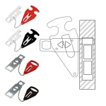 조영 휴대용 안전 도어락 출장 여행 도난방지 잠금장치 통용형-레드