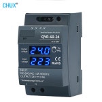 CHUX DIN 레일 타입 디지털 디스플레이 스위칭 전원 공급 장치 초슬림 스텝 모양 LED 스트립 60W 12V 24V