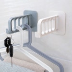 다용도 벽 부착 방 문 옷 걸이 차키 모자 후크 2개 가방 벽옷걸이 도어 행거 벽걸이