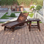 수영장 썬베드 원목 야외비치 수영장선베드 야외 발코니