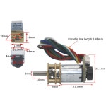 N20 미니 마이크로 메탈 기어 모터 DC 3V 12V 인코더 저속 19-3000RPM