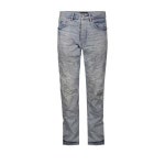 러플 데님 스트레이트 팬츠 LT INDIGO P011MCDL124