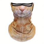 자전거 오토바이 자외선차단 남성 여성 스포츠 마스크 스카프 얼굴가리개 C73 오렌지냥이