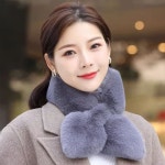 겨울 퍼 머플러 여성 겨울 털 목도리 심플 머플러 고급형