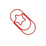 유니크 별 대형 클립 사무용 문구 책갈피 종이클립