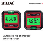 HILDA-적색 디지털 수 각도 측정기 360 마그네틱베이스 전자 범용 베벨 각도기 미니 측정