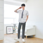 교복몰 하복 스판 진그레이 교복바지 남자 교복 학