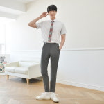 교복몰 허리조절 하복 진그레이 교복바지 남자 교복