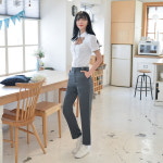 교복몰 허리조절 하복 스판 진그레이 교복바지 교복