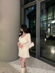 스팽글 브이가디건