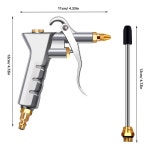 황동 조정 가능한 공기 노즐 흐름 확장 공압 도구 압축기 총이있는 산업용 블로우 건