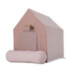 강아지하우스 해피 체크핑크 하우스 레드퍼피