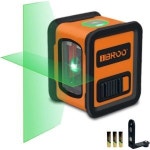 IBROO 레이저 레벨 셀프 레벨링 100ft 일본 SHARP Green Cross Line Lasers Tech 5X Bright Laser Leveler Tool 그림 걸