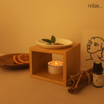 알럽하우스 아로마 오일 버너 워머 불멍 선물세트 버너 캔들 성냥 오일 엽서 박스