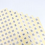 사이즈 스티커 의상 옷 가게 X