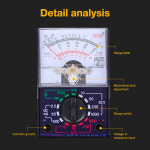 아날로그 멀티미터 멀티 테스트기 휴대용 전기 전압계 전류계 OHM 미터 MF-110A