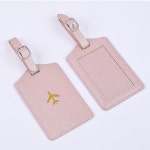 여권 커버 지갑 가죽 케이스 캐리어 네임택 세트