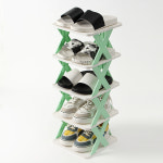 프리 조립식 신발정리대 5단 민트 틈새신발장
