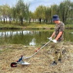 외발 관리기 수동 쟁기 밭 두둑 쇠스랑 배토기 경작기