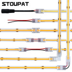 2pin COB LED 스트립 커넥터 테이프 조명 L 모양 코너 SMD 5050 2835 라이트 고정 클램프