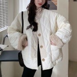 노카라 누빔 뽀글이 투웨이 활용 따뜻한 양면 패딩