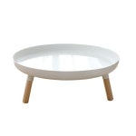 미니 다용도 테이블 화이트-우드 티테이블 화분선반