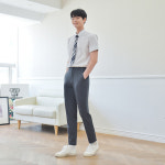 교복몰 허리조절 하복 먹색 교복바지 남자 교복 학 S