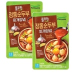 풀무원 풀무원 풀무원 얼큰 칼칼 정통 순두부찌개 양념장 집밥 엄마손맛 식자재 140g 2개 1세트