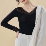 여성 얇은 내복 상의만 보온 이너티 기모 겨울 내의