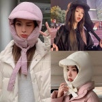 패딩폭닥군밤모자 겨울 털 여성 바라클라바 방한