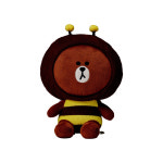 라인프렌즈 브라운 싯팅 꿀벌 인형 25cm