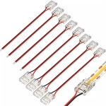 COB LED 와이어 커넥터 5 8 연결 솔더리스 미니 버클 RGB CCT 스트립 조명 2 3 4 핀