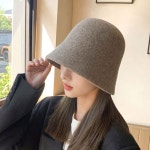 여성 데일리 니트 버킷햇 겨울 벙거지 모자