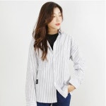 여자남방 여자셔츠 남여공용셔츠 오버핏세로줄남방셔