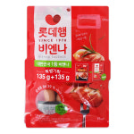 롯데햄 비엔나소시지 135g 135g x2개 냉장 국산 돼지고기 소세지 도시락 반찬 간식