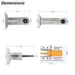 타이어 깊이 계량기 게이지 나사 켈리퍼 검사기 눈금자 그루브 측정 도구 스테인레스 스틸 자동차 트럭